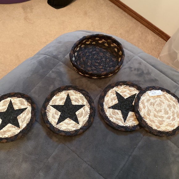 Farmhouse coasters set of 4 - Picture 2 of 4